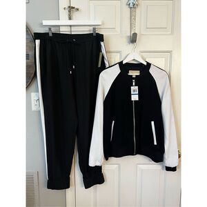 Michael Kors Black & White Track Suit sz XL NWT $330